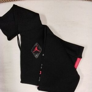 Jordan Black Hoodie with Red Accents